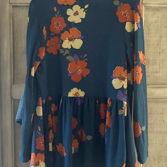 LuLaRoe Jackets & Blazers - LuLaRoe Floral Teddy Jacket - Teal, Orange, and Purple